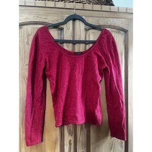BALLANTYNE Luxurious Silk And Cashmere Scoop Neck Red Women’s Sweater Size L
